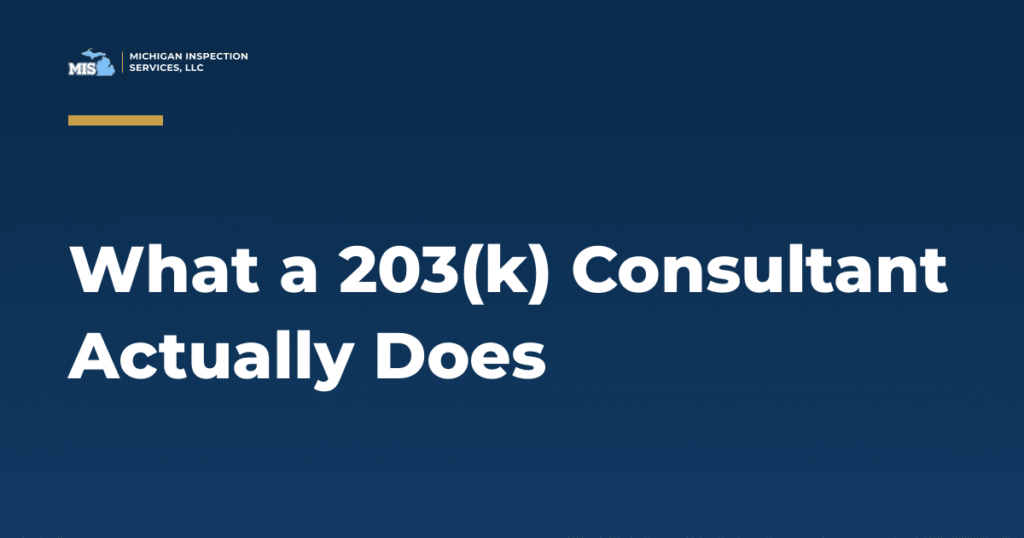 MIS blog cover: What a 203(k) Consultant Actually Does